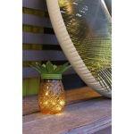 Lampe solaire Ananas - GALIX - M&eacute;tal/Verre - 5 LED - 8h d'&eacute;clairage