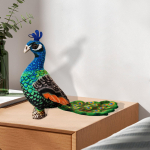 Pafowl Doll in Plush, Animal with Birds Comfortable, Charming, Toy Peacock Height 25cm