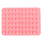 1 tk 66 &otilde;&otilde;nsused armas mini-puuvilja silikoonvorm kummist &scaron;okolaadist j&auml;&auml;kuubiku kandik puuviljade mittekleepuv tarretis koogi k&uuml;psetust&ouml;&ouml;riist roosa