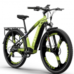 CYSUM Speedy 29 elektriline maastikujalgratas 29 rehv 500W 35-40Km/h Max kiirus 48V 14Ah LG eemaldatav aku 50-70KM kahe ketaspiduriga roheline