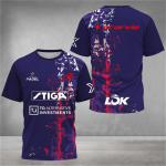 Stiilne 3D-prinditud meeste T-s&auml;rk padeli jersey hingav kiiresti kuivav tennise l&uuml;hikeste varrukatega T-s&auml;rk suur suurus spordir&otilde;ivad treeningriided 4XL