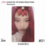 Jennie 1. stuudioalbum Ruby Ametlik fotokaart Postkaardi plakatipilet KPOP Photocard #1 (Zen ver.)