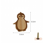 Uus k&ouml;&ouml;k puidust loomakonks Armas ruumikujunduskonks kodu sahtli jaoks riidekapi ukse k&auml;epideme tarvikud pingviin v&otilde;tmehoidja puidust konks