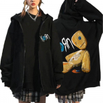 Korn Avaldab Rock Band Uue Musta T&otilde;mblukuga Naiste Unisex Huppari Metall Gooti L must