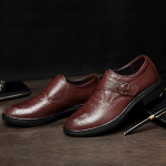 Monk Strap Slip-on Ehtne Nahk &Auml;rimeeste Kingad K&auml;sit&ouml;&ouml;na Valmistatud Klassikalised Loaferid Meeste Vabaaja Kingad Meestele Pandlaga Suur Suurus 49 36 pruun