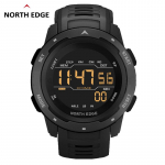 NORTH EDGE Meeste nutikell Naiste spordikell Kahekordne aeg Jooksupedometer Taimer Veekindel 50m Digitaalne alarm S&otilde;jaline kell must