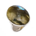 Labradorite Handmade 925 Sterling Silver Jewelry Ring Size 8 c1k96