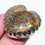 Golden Pyrite Handmade 925 Sterling Silver Jewelry Ring Size 9 e6e06