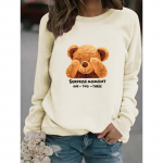 YYFS Naiste moe vabaaja kevads&uuml;gisene pikkade varrukatega O-kaelusega pulloverid ja pikad varrukad S