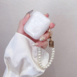 Luksuslik Shell Pearl &uuml;mbris Apple Airpodsidele 1 2 3 k&auml;ev&otilde;ru kett&uuml;mbris AirPods Pro &uuml;mbrisele Bluetoothi ​​k&otilde;rvaklappide tarvikute karp for airpods 1 2 valge