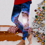 Naiste Mood Vabaaja Jooga P&uuml;ksid V&auml;ljas Astral Prindiga Slim Fit Venivad L lilla