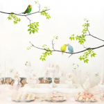 1 PC Wall Decal Bird on The Tree Peel and Stick Fresh Removable Suitable for Kids Living Room Bedroom Nursery Wall Decal