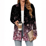 Naiste kerged kampsunid avatud esiosaga, pikkade varrukatega, vaba l&otilde;ikega, &otilde;hukesed kampsunid taskutega XL lilla