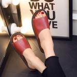 Suvised Haining nahast sussid Home Meeste ja naiste paarid libisemisvastased sisesandaalid 35-36