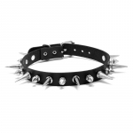 Long Spike Choker Punk kunstnahast krae gooti stiilis kaelakee tarvikud