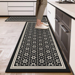 Libisemiskindel diatomiitk&ouml;&ouml;gimattide komplekt - Mustust h&uuml;lgav, Lihtsalt hooldatav, Imav, Kaheosaline jalamatt 60x180cm