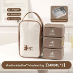 Microwaveable Stainless Steel Bento Box with Large Capacity and Fresh-Keeping Lid for Students and Office Workers