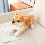 Pehme Realistlik Koera Pl&uuml;&uuml;sist M&auml;nguasi Naljakas Simulatsioon T&auml;idetud V&auml;ike Shiba Inu Kutsika Nukk Armas S&uuml;nnip&auml;evakingitus Beebile Lastele T&uuml;drukutele 35cm beige