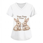 Naiste moodsad V-kaelusega l&uuml;hikeste varrukatega t&ouml;&ouml;r&otilde;ivad, taskutega, tr&uuml;kitud topid L