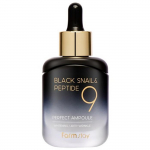 Farm Stay Black Snail & Peptide 9 Perfect Ampull 35ml &ndash; Elastsust suurendav seerum teolima ja 9 peptiidiga, Korea