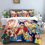 One Piece Luffy Tekikott Padjap&uuml;&uuml;r Kodu Tekikoti Komplekt, Anime Poisi Voodipesu Komplekt 2/3tk Magamistoa Kaunistus, Poisi Kingitus 70x133cm