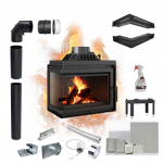 Malm kamin KRATKI SIMPLE vasak 8 kW &Oslash; 200