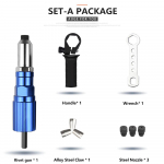 Juhtmeta elektriline neetimisp&uuml;stol neetimist&ouml;&ouml;riist 2,4 mm-4,8 mm neetmutrip&uuml;stol puuriadapter sisestusmutri t&otilde;mbeneetimise t&ouml;&ouml;riist