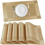Lauamatid Komplekt 6 tk S&ouml;&ouml;gilaua Lauamatid | Lauamatid Lauamatid PVC Materjal | S&ouml;&ouml;gilaua Matid Pestavad Libisemiskindlad | Suurus 45 x 30cm Onesize