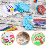 Paint Brushes for Kids Painting Brush DIY Art Watercolor Students School Gifts Easy to Clean