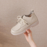 Kevad S&uuml;gis Ehtsast Nahast Kingad Naiste Pahkluusaapad Retro Pehme Lehma Nahk Br&auml;nd Naiste Saapad Pluss Suurus 41 39 beež