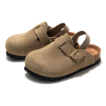 Moodne Kidmi Uued Laste Suede Klapid Sandaalid V&auml;ikelaste Klapid Poiste T&uuml;drukute Sandaalid Korgist Reguleeritava Pandlaga Mules Armsad Kodu Laste Sandaalid 20cm aprikoosi