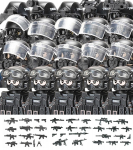 Linnapolitsei Hiina Eri&uuml;ksused Ehitusklotsid R&uuml;nnakus&otilde;dur SWAT Figuurid Gaasikaitsemask S&otilde;jalised Relvad Klotsid M&auml;nguasjad Lapsed