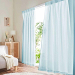 BELLUNA Pitsikomplekt 200 cm UV 100 cm Lai x 2 Reguleeritavad V&auml;rvilised &Uuml;hev&auml;rvilised Plokid Vaated Toa Seest P&auml;eval v&otilde;i &Ouml;&ouml;sel Kardinad, 2, Lai, Soojustatud, sinine