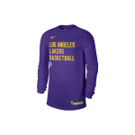 Nike Dri-FIT NBA Los Angeles Lakers Graafilise Prindiga &Uuml;mmarguse Kaelusega Pikkade Varrukatega T-s&auml;rk Meeste Topid Lilla FD9953-504 XL