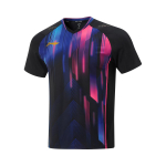 Li Ning Lauatennise seeria &Uuml;mmarguse kaelusega Lahe Antibakteriaalne L&uuml;hikeste varrukatega T-s&auml;rk Unisex T-s&auml;rgid AAYV075-1 2XL
