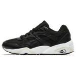 Puma R698 75Y Prm Kangas Nahk Tennised Mugavad Madalad Vabaajajalatsid Unisex Tennised Must Valge 393403-01 35.5