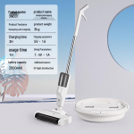 Juhtmevaba k&auml;eshoitav vaikne elektriline k&otilde;ik-&uuml;hes p&otilde;randapesumasin ja tolmuimeja mopp elevandiluuvalge/valge