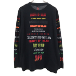MARCELO BURLON Back print Long sleeve T-shirt S black Ron T Men's Used black