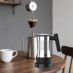 Electric Milk Steamer Automatic Cold and Stainless Steel Jug 475 ml Large Capacity for Matcha