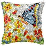 Lukk-konksu vaipade komplektid Padjap&uuml;&uuml;ri Lillede ja taimede seeria Padja materjalipakett K&auml;sit&ouml;&ouml; Lukk-konksu komplektid Tikitud padja kaunistus 43X43cm