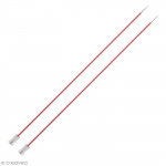 Aiguille &agrave; tricoter - KNITPRO - 40 cm - 2,5 mm - Aluminium color&eacute; - Rouge punane
