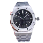 Royal Oak Roostevabast terasest Automaatse kuup&auml;evaga Minimalistliku sihverplaadiga K&auml;ekell White Case White Dial