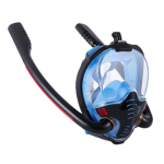 Professionaalne kahetoruiline t&auml;issnorgeldamismask Uus hingamisrežiim 180&deg; T&auml;iskasvanute panoraamne uduvastane sukeldumismask Kuiv &uuml;laosa s&uuml;steemiga Snorkel sinine