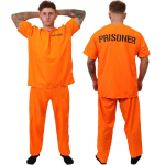 Anime T&auml;iskasvanud Laps Vanglavorm Cosplay Garderoobikomplekt Maskeraadipidustus Halloween Etendus Lavakost&uuml;&uuml;m T&auml;iskasvanud Lapsele S 40-45kg orange