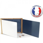 Tableau Triptyque en Bois JEUJURA - Teint&eacute; Ch&ecirc;ne 59 x 46 cms valge