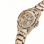 Guessi k&auml;ekell naistele Crystal Queen Series Kvartsikellad naissoost - L&auml;bil&otilde;ikega sihverplaat, roostevabast terasest korpus, 40 mm l&auml;bim&otilde;&otilde;t