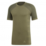 Adidas Ultra Primeknit Hingav Pehme &Uuml;mmarguse Kaelusega L&uuml;hikeste Varrukatega T-s&auml;rk Meeste Topid Khaki Legendary-Ivy DS8842 M