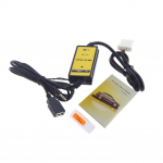 Auto USB-adapter MP3 heliliides AUX andmekaabel &Uuml;henda virtuaalne CD-vahetaja Mazda jaoks must