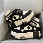 Naiste vabaaja tossud Star rula treenerid Mix Colors Jooksu spordijalatsid Tennised jalatsid Rula Flats Outdoor Walking Sneaker 35 gray