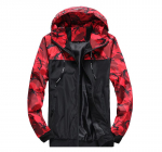 Meeste Camo tuulekindel veekindel mantel kapuutsiga lukuga jakk v&auml;lisriided, suur suurus M-6XL 6XL